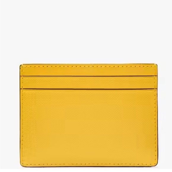 Kate Spade NEW Madison Small Slim Card Holder in Daffodil NWT STILL IN PLASTIC - Picture 3 of 3